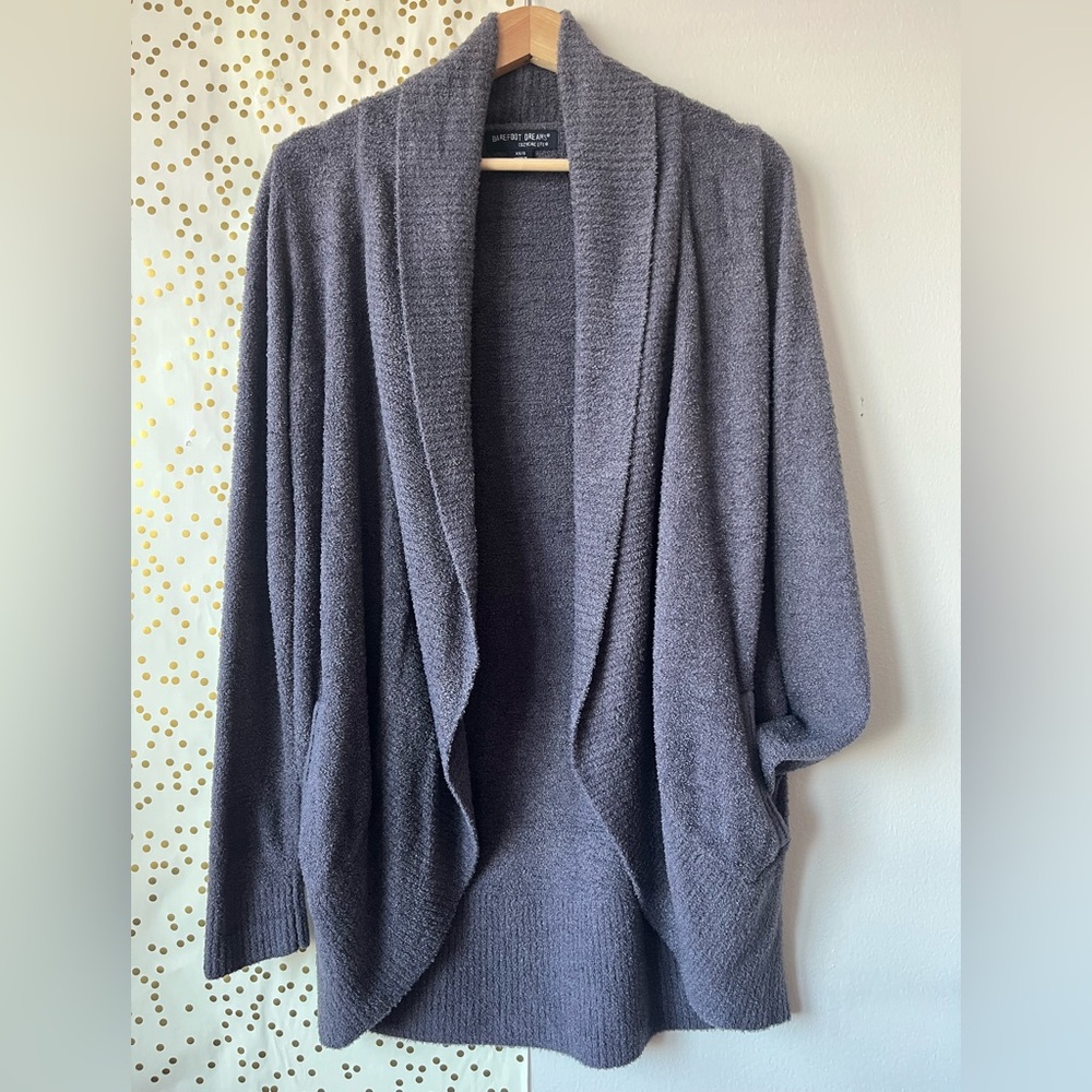 Barefoot Dreams Cozy Chic Lite Open Front Cardigan in Purple size XS/S